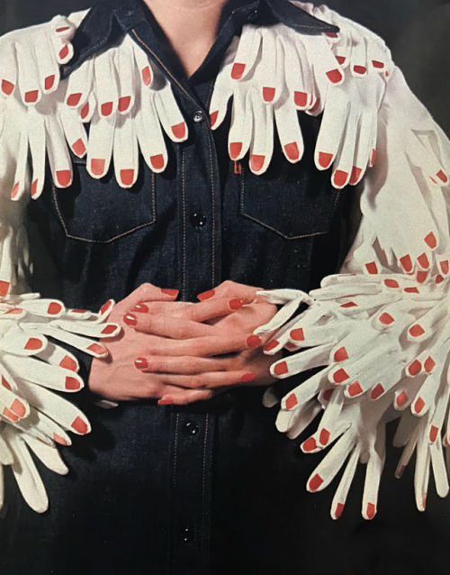 wike-wabbits:White gloves and red fingernails jacketPaula Gulbickica. 1974