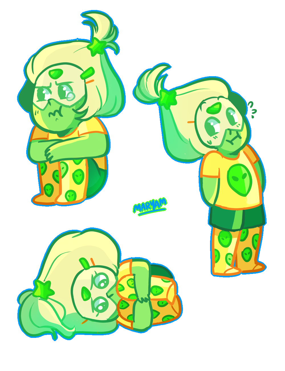 maryomahmed:   they are trying :3  edit: have some smol peridots 