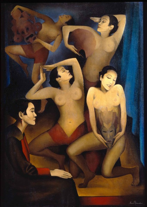 Ernst Neuschul (1895-1968) — “Takka-Takka” Dance  [oil on canvas, 1926]