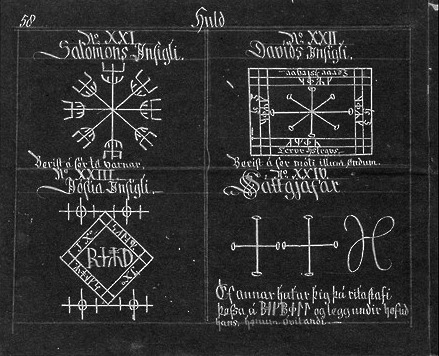 chaosophia218:Attestation of Vegvísir in the Huld Manuscript.The Huld Manuscript is the name given t