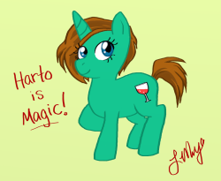 stars-not-constellations:  So I drew a My Little Harto Pony. Wee! 