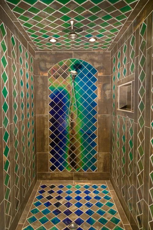 samdirector24:m4idofmind:sixpenceee:A shower with heat sensitive tiles. I imagine someone super tale