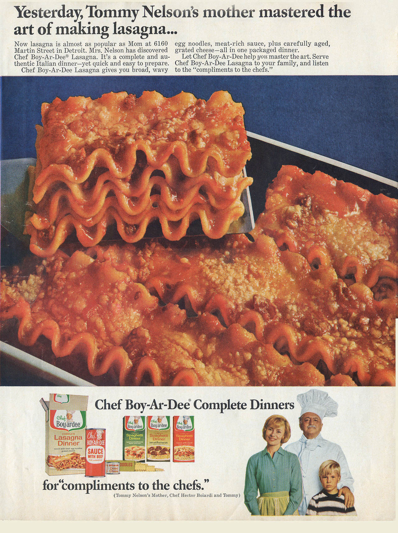 Chef Boy-Ar-Dee - published in The American Home - December 1965