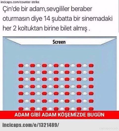 Çin'de bir adam,sevgililer...