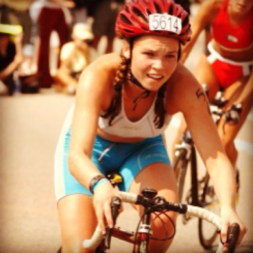 carolinebikes: Chicago Triathlon 2002. Wow, I look young! I left for college the same day as this ra