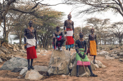 Samburu Warriors By  Dirk Rees.the Samburu People Are A Semi-Nomadic Tribe Whose