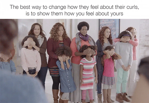 everyonesfavoritesarah:  its-thedinosaurman:  huffingtonpost:  Dove’s ‘Love Your Curls’ Campaign Celebrates Girls’ Curly Hair Curly hair is gorgeous — and a new Dove campaign wants to remind those who have doubts. In a video for the “Love