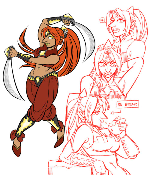 ghostgreen:  thinking about Gerudo ladies .. drew some for fun!  