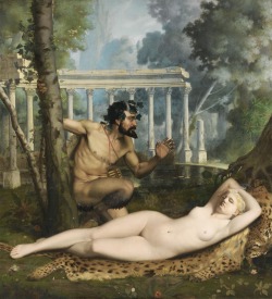 wonderingaesthetic:“Pan and Venus” by Adolphe-Alexandre Lesrel (1839–1929)