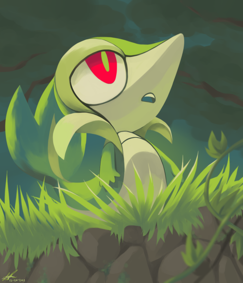 rock-bomber: December PokeDexy Challenge: Day26 [STARTER] Snivy by Rock-Bomber Snivy is my favo