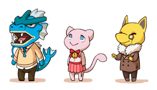 relativelyprecarious:  anna-earley:  I’ve been seeing some images floating around of pokemon as animal crossing villagers, and I thought it was pretty adorable, so I decided to do some of my own with a few of my personal favorite pokemon!  I love Doublade