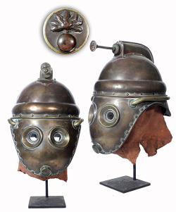 peashooter85:French firefighters helmet, 19th century.