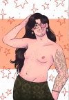 mossymorels:Illustrations for a trans masc chest Zine I’m making!