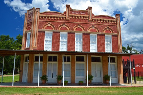 The Hotel LeSage in Colfax, Louisiana, was built in 1902.  It’s listed on the National Register of H