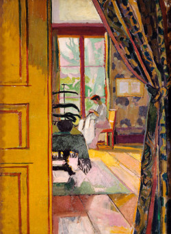 the-paintrist:  mimbeau: Maurice Marinot (1882-1960) - Sewing woman - 1904   Maurice Marinot (born March 20, 1882 in Troyes, France, died 1960, Troyes) was a French artist. He was a painter considered a member of Les Fauves, and then a major artist