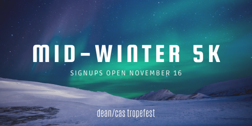 deancastropefest:deancastropefest:Signups for the 2021 DCTF Mid-winter 5k are now open for authors a