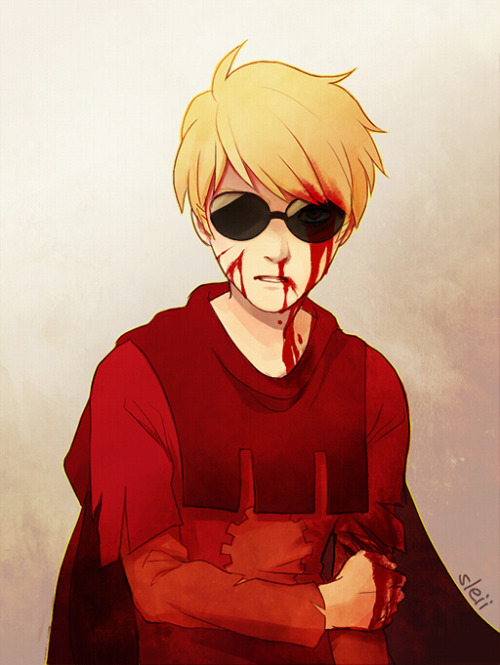 kusahara:I just jumped back into Homestuck fandom and got a strong urge to draw bleeding Dave