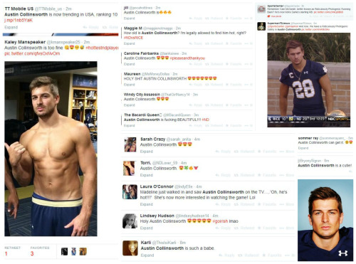 hothungjocks:  Austin Collinsworth…Notre Dame’s new Cam McDaniel (a.k.a. Ridiculously Photogenic)