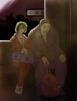 rainygay:  Sometimes he falls asleep after their rides because he was up at 6 am baking. Usually, the businessman lets him.   Post-graduation TadoMaki is my life TT____TT