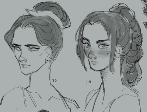 kashuan:first art in like? weeks? it feels like? so a bunch of boring headshots while i remember how