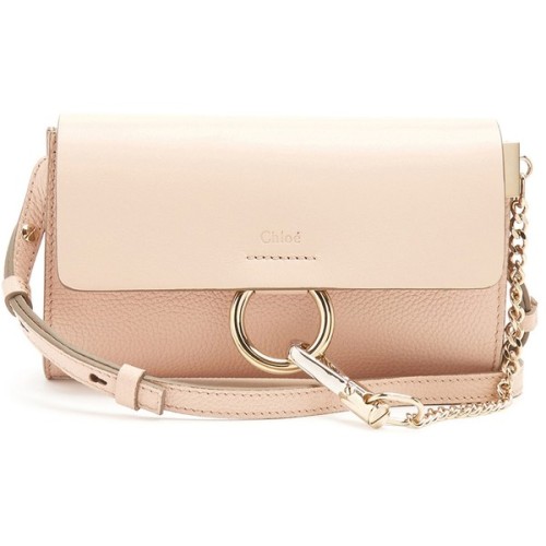 Chloé Faye mini leather and suede cross-body bag ❤ liked on Polyvore (see more mini handbags)