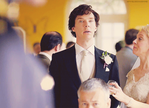 amygloriouspond:   Gratuitous Sherlock GIFs  John bouncing around Sholto like a puppy,