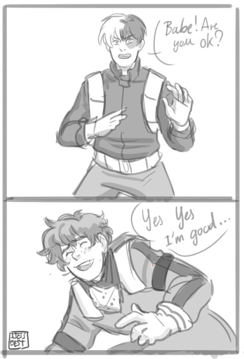 ijessbest:I just watched the new episode of my hero academia and I had to draw this very stupid thin