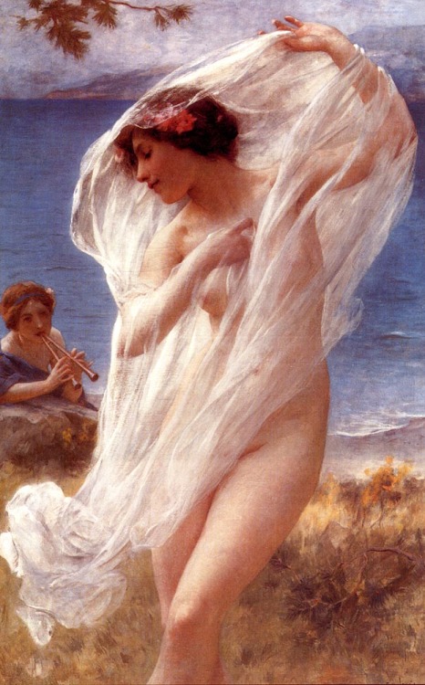 chrestomatheia:Charles Amable Lenoir (1860-1926), A dance by the sea.