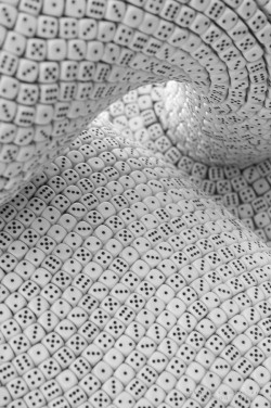 scienceisbeauty:  Sculptures made with dice,