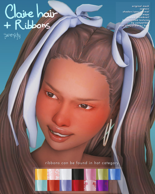 serenity-cc:Clair Hair and Ribbons infos at image first mm hair release DOWNLOAD (Early release at m