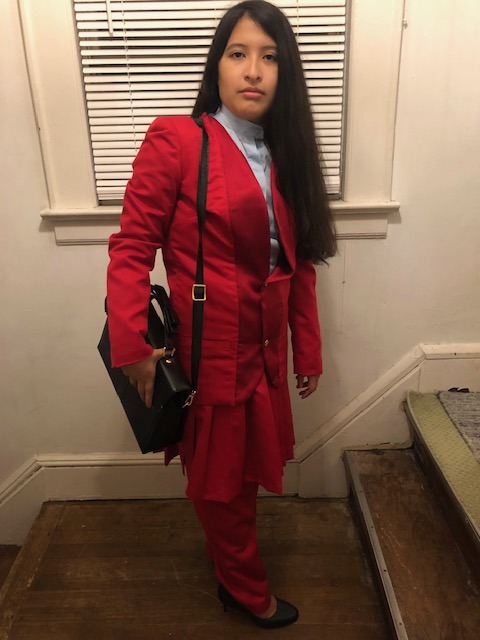 My Clemensia Dovecote/Capitol Academy uniform is finished! The entire costume was made from scratch except for the bag!
This 