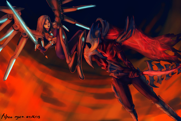 :  Kayle vs aatrox | Nyco nyco [pixiv] 