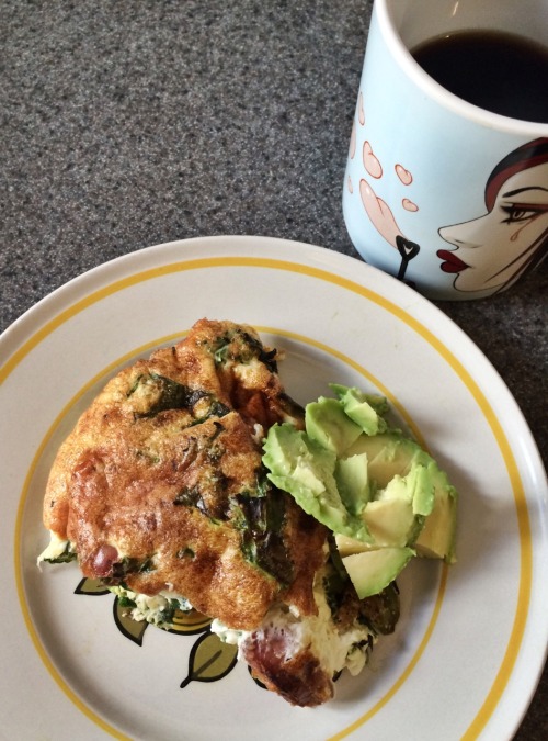 Frittata with Avocado and Black Coffee