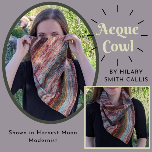 The Aeque Cowl is easy to wear, and even easier to knit! The kit is now available in the Harvest Moo