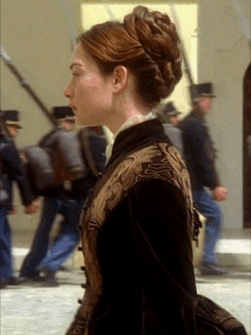 wardrobeoftime:Costumes + Sisi (2009)Elisabeth of Austria’s dark brown and golden coat in Episode 01