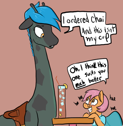 ask-giraffe-shine:  charliebadtouch: (nsfw)  Honeypot has a very bland sense of humour. (Making the most of ask-giraffe-shine ‘s giraffe Jade Shine)  Honeypot, can you please stop staring at me? It’s getting kinda creepy… ((Haha, this made me laugh