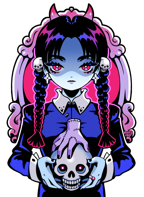 meltyimp:  𝐖𝐞𝐝𝐧𝐞𝐬𝐝𝐚𝐲'𝐬 𝐜𝐡𝐢𝐥𝐝 𝐢𝐬 𝐟𝐮𝐥𝐥 𝐨𝐟 𝐰𝐨𝐞…  January design for the sticker club over on my patreon 