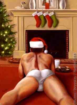 Porn photo Christmas Illustrations by Michael Breyette