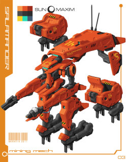 mechaddiction:  Sun Maxim: Earth Mining Mech