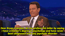 tanglyoctopus:  Bryan Cranston reading a fan letter. 