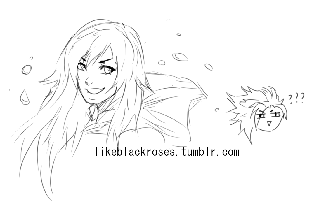 likeblackroses:some new monochrome + my idea that ruby should’ve gotten longer