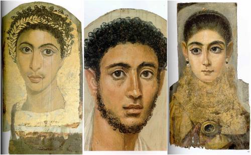 Realistic wooden paintings depict the ancient faces of Egypt from 2000 years ago