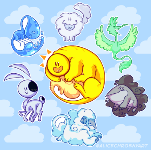 alicechrosnyart: Mini Weather Friends!