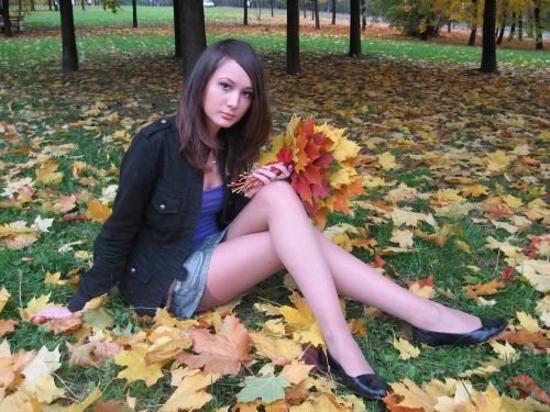 Fall fashion with tights