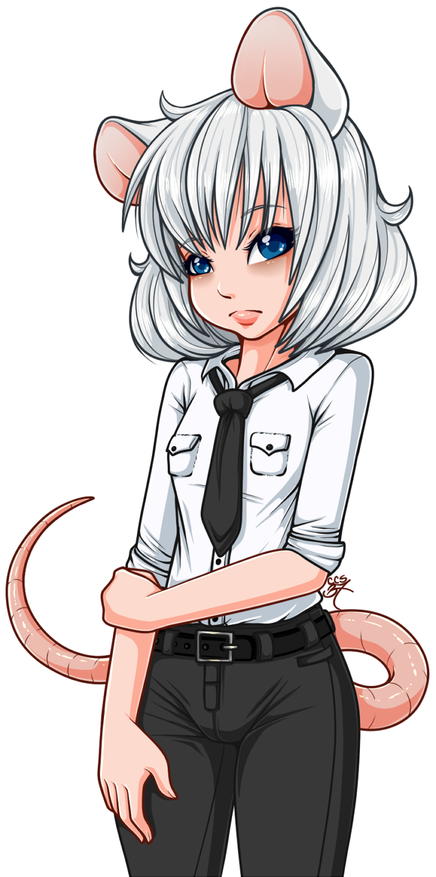 A commission for Matthew of his cute mousey OC Sonya Alvirez, who’s an absolute