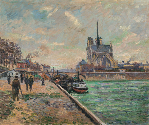 The Bridge of the Archbishop´s Palace and theApse of Notre-Dame, ParisArmandGuillaumin (French; 1841