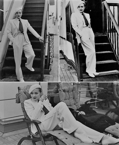 gatabella:Marlene Dietrich aboard the SS Europa, May 1933