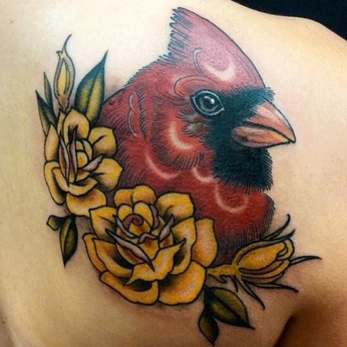 Forbidden Images Tattoo Art Studio  Tattoos  Flower  Cardinal and dogwood
