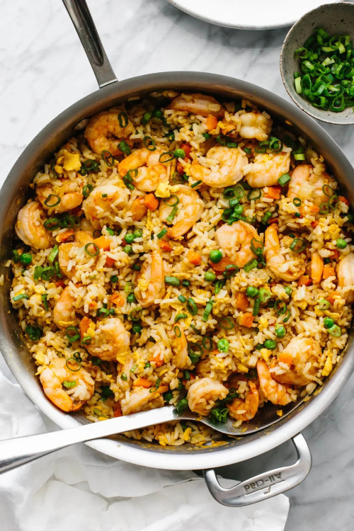 fuck-yeah-food: SHRIMP FRIED RICE Follow for more recipes Ingredients: 1 pound large shrimp, peeled 