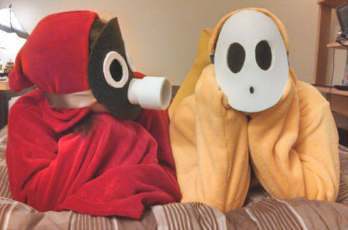 beebeerockhard:  noillart:  beebeerockhard:  My twin sister did a Sniffit cosplay to match my Shyguy cosplay! Woah!   WELP  AARGGGG TOO CUTEEE *explodes!!!!*